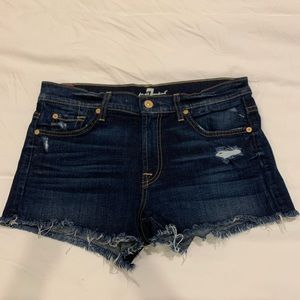 7 for all mankind jean shorts